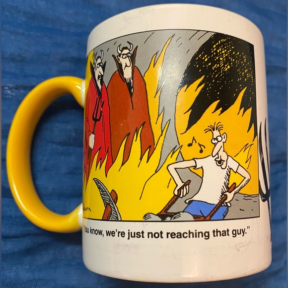 The Far Side Gary Larson Coffee Mug Today Is The First Day - Picture 2 of 7